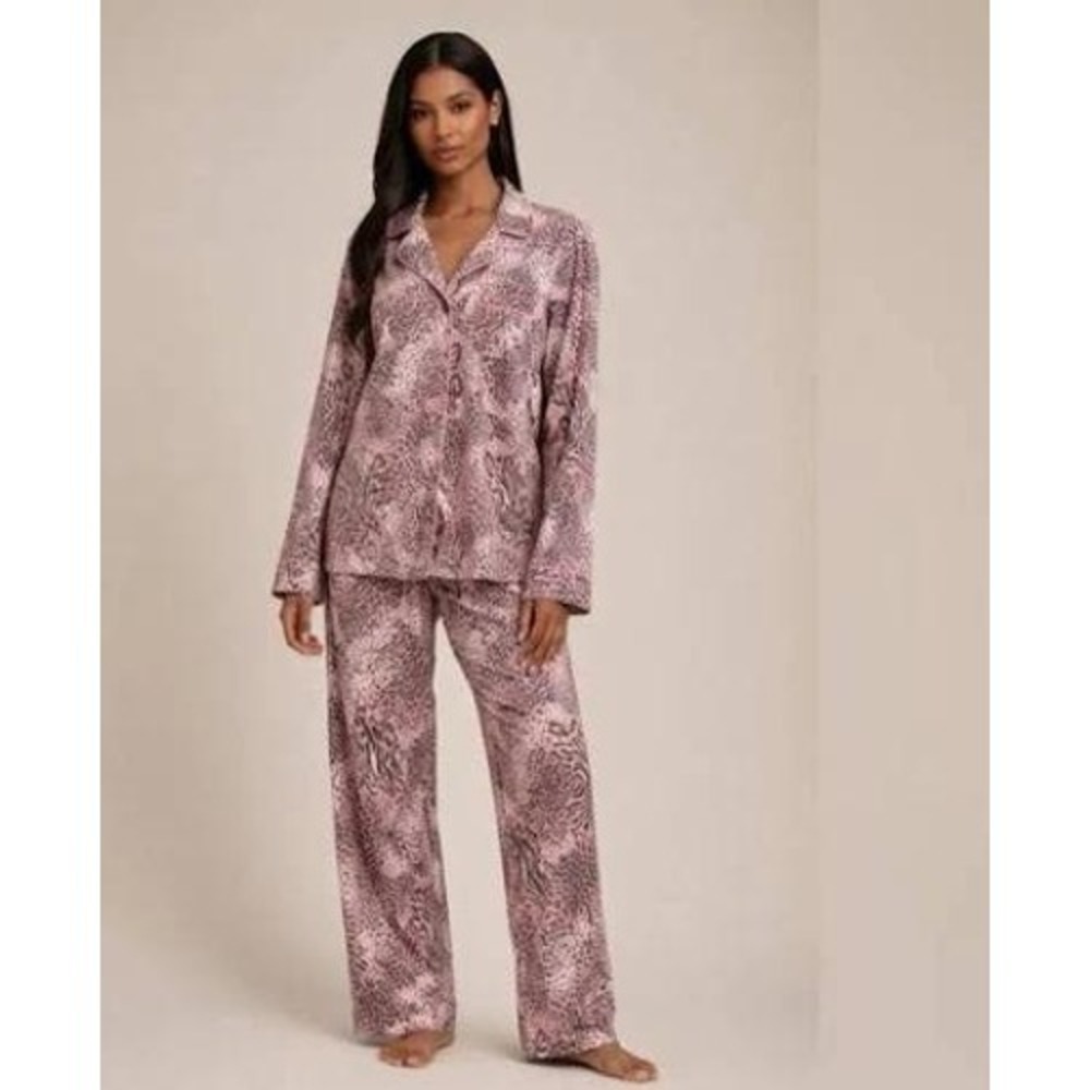 SKIMS Limited Edition Bloom Mini Multi Animal Print Lomg Sleeve Pajama Set